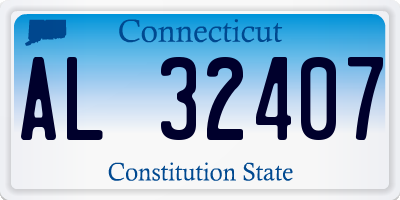 CT license plate AL32407