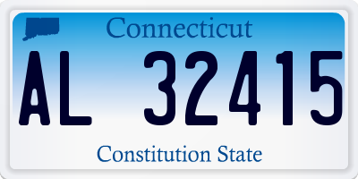 CT license plate AL32415