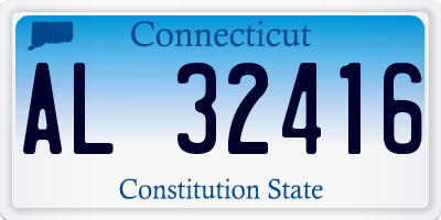 CT license plate AL32416