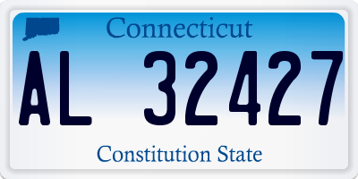 CT license plate AL32427
