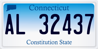 CT license plate AL32437