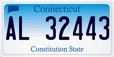CT license plate AL32443