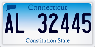 CT license plate AL32445