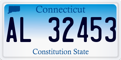 CT license plate AL32453