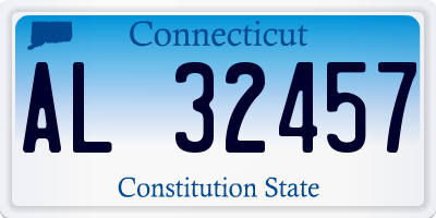 CT license plate AL32457