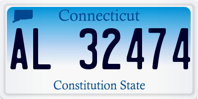 CT license plate AL32474