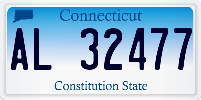 CT license plate AL32477