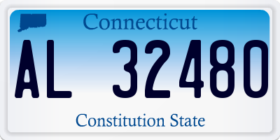 CT license plate AL32480
