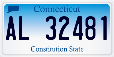 CT license plate AL32481