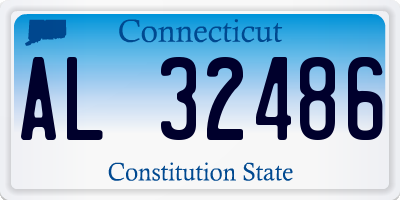 CT license plate AL32486