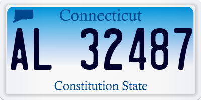 CT license plate AL32487