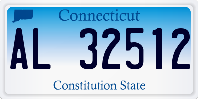 CT license plate AL32512