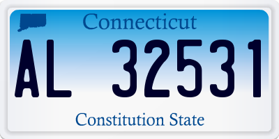 CT license plate AL32531