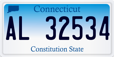 CT license plate AL32534