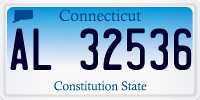 CT license plate AL32536