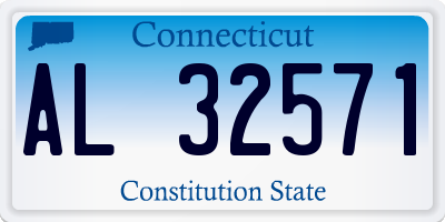 CT license plate AL32571