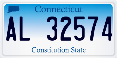 CT license plate AL32574