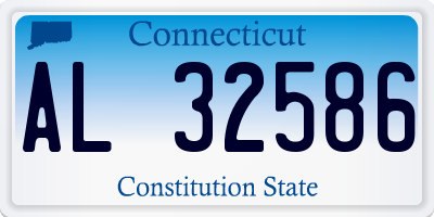 CT license plate AL32586