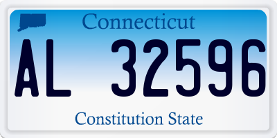 CT license plate AL32596