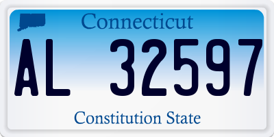 CT license plate AL32597