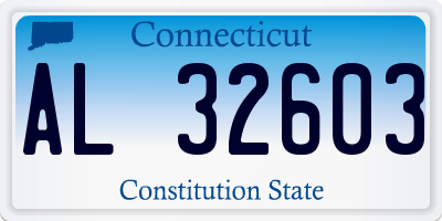 CT license plate AL32603