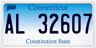 CT license plate AL32607