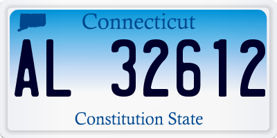 CT license plate AL32612
