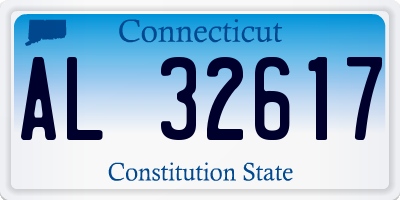 CT license plate AL32617
