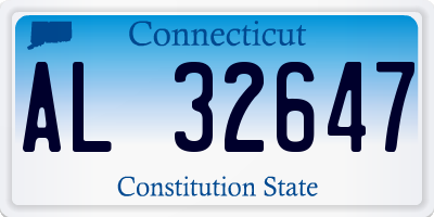 CT license plate AL32647