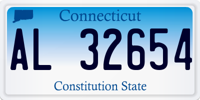 CT license plate AL32654