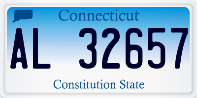 CT license plate AL32657
