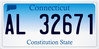 CT license plate AL32671