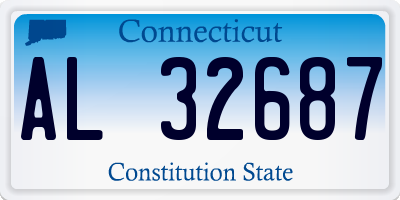 CT license plate AL32687