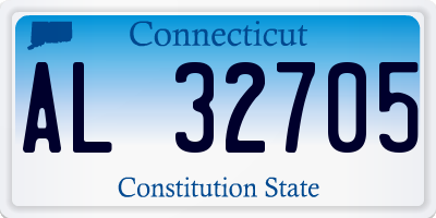 CT license plate AL32705