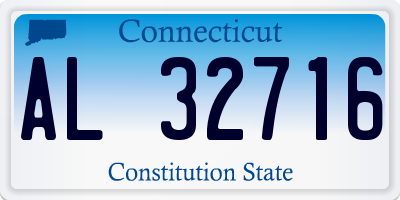 CT license plate AL32716