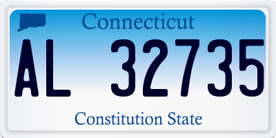 CT license plate AL32735