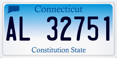 CT license plate AL32751