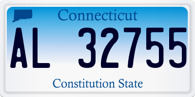 CT license plate AL32755