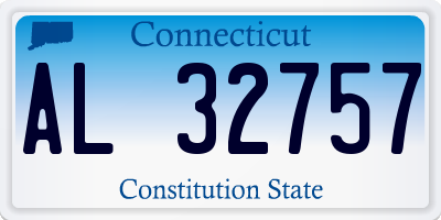 CT license plate AL32757