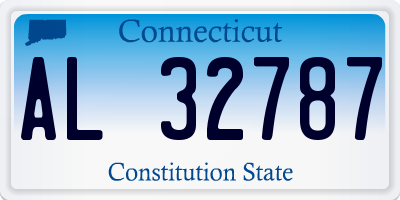 CT license plate AL32787