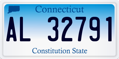 CT license plate AL32791