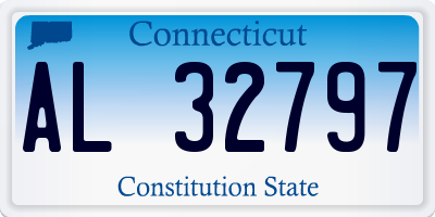 CT license plate AL32797