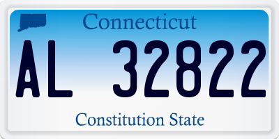 CT license plate AL32822