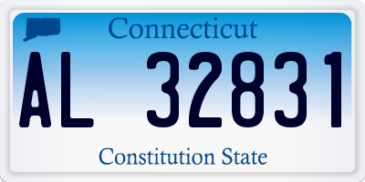 CT license plate AL32831
