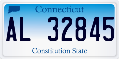 CT license plate AL32845