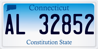 CT license plate AL32852