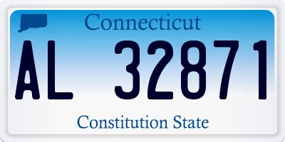 CT license plate AL32871