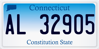 CT license plate AL32905