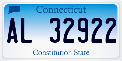 CT license plate AL32922