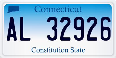 CT license plate AL32926